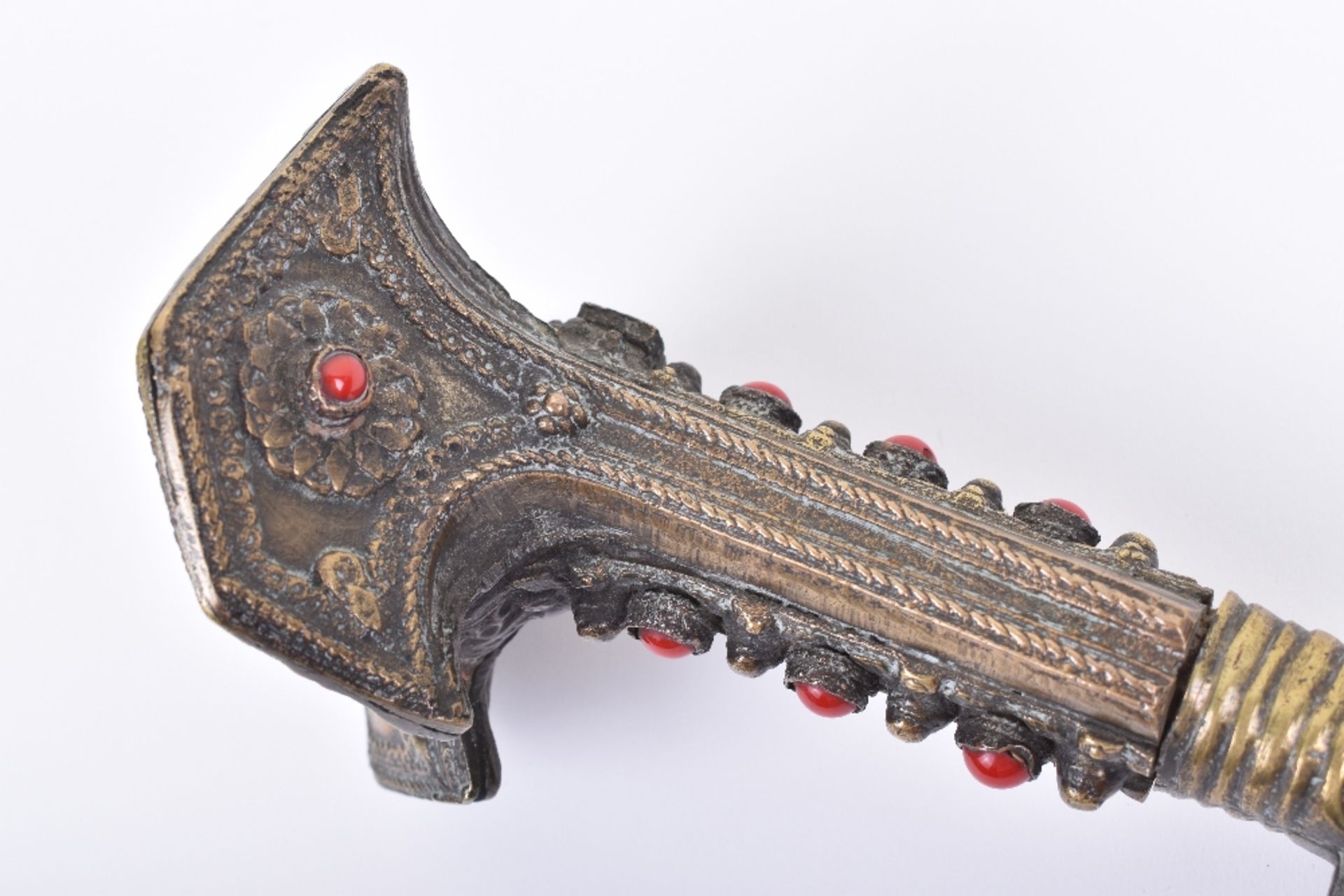 Unusual Turkish Brass Hilt Sword Yataghan - Image 5 of 25