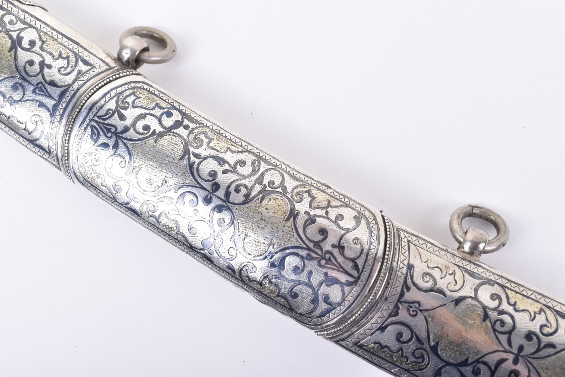 Fine Georgian Niello Silver Mounted Sword Shamshir - Image 8 of 25