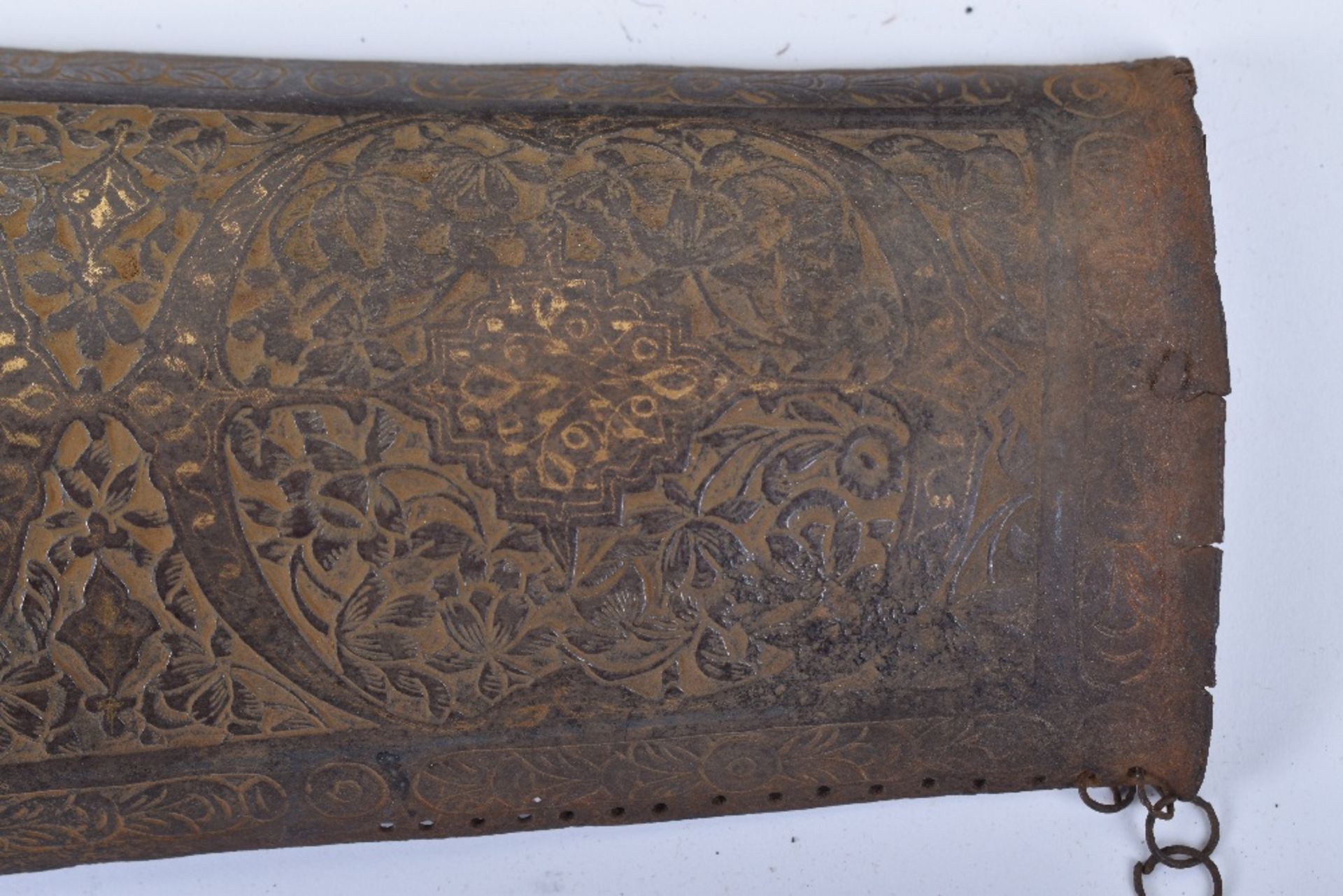 A Persian Iron Arm Guard Bazu Band, Qjar Dynasty - Image 3 of 12