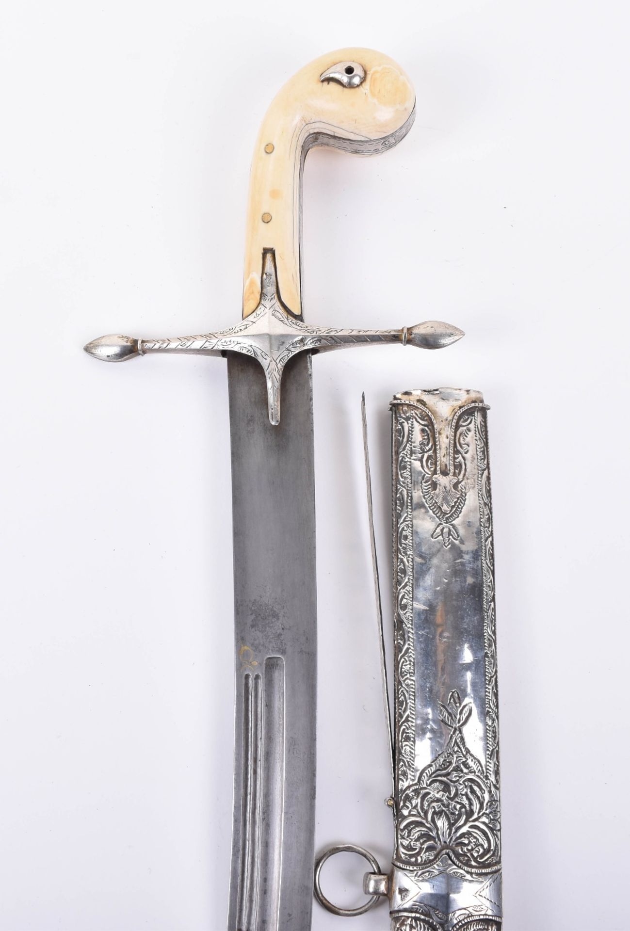 ^ Large Ottoman Silver Mounted Sword Shamshir - Image 2 of 34