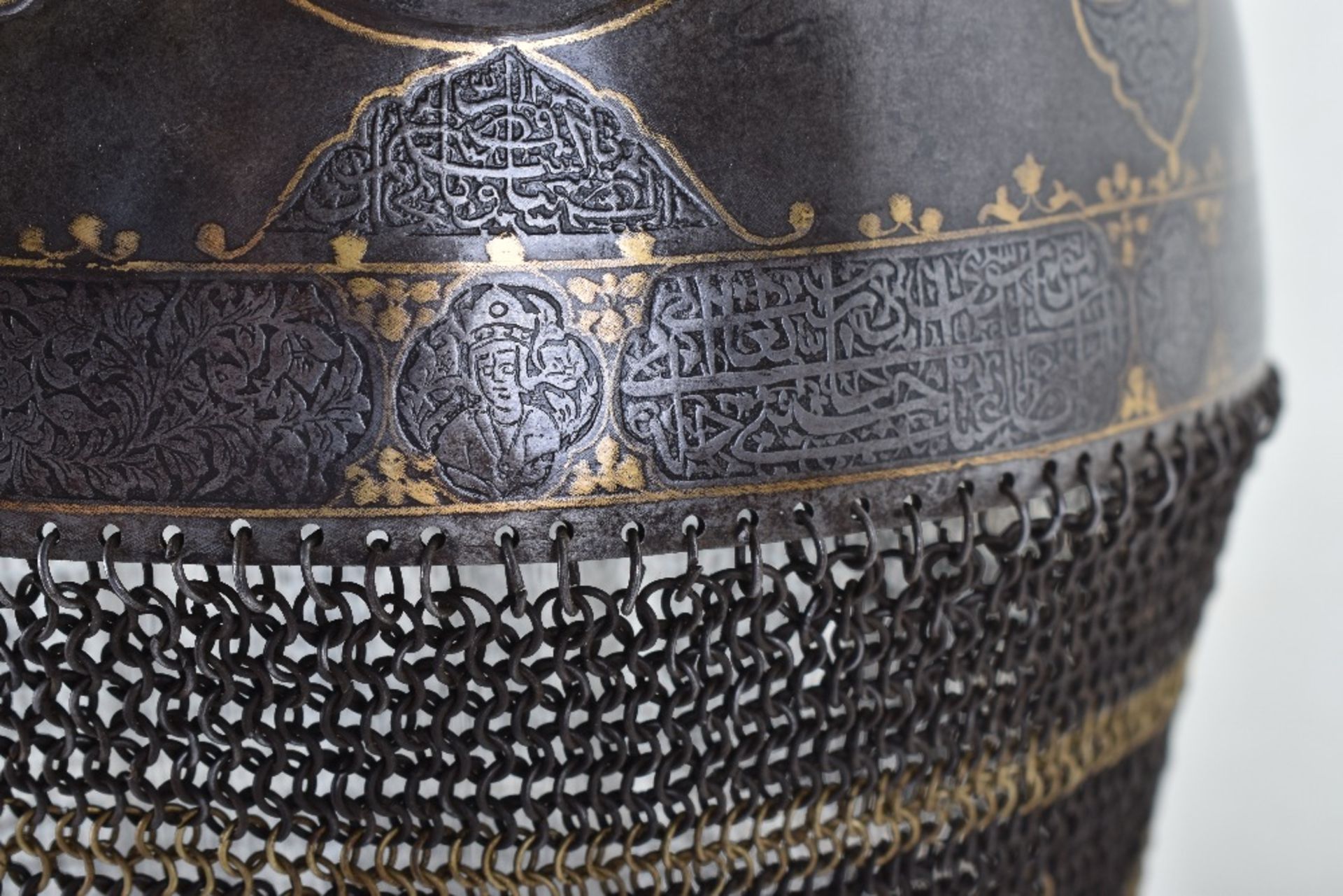 Fine Persian Helmet Khula Khud, Qjar Dynasty - Image 8 of 21