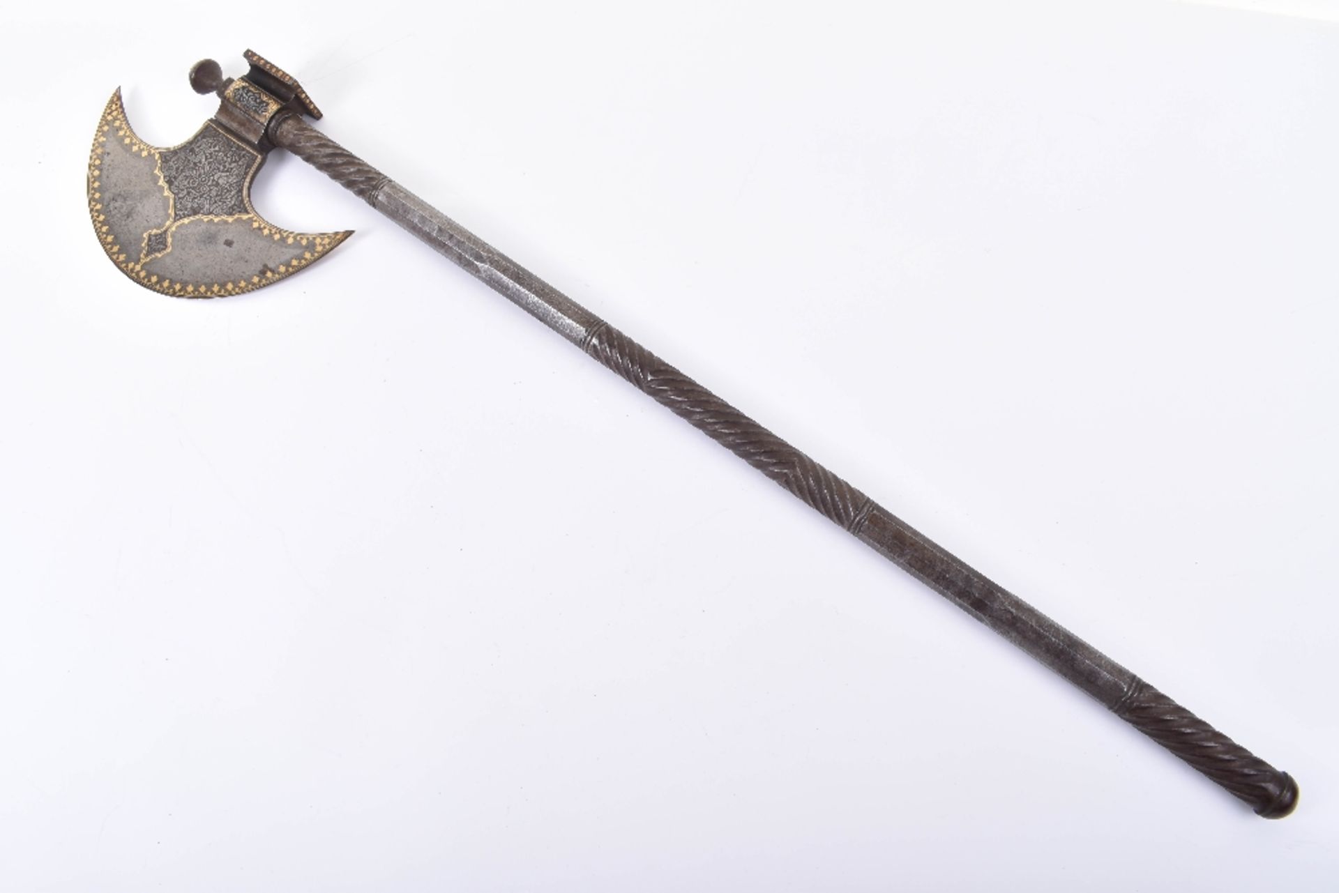 Fine Qjar Dynasty Steel Axe Tabar - Image 18 of 19