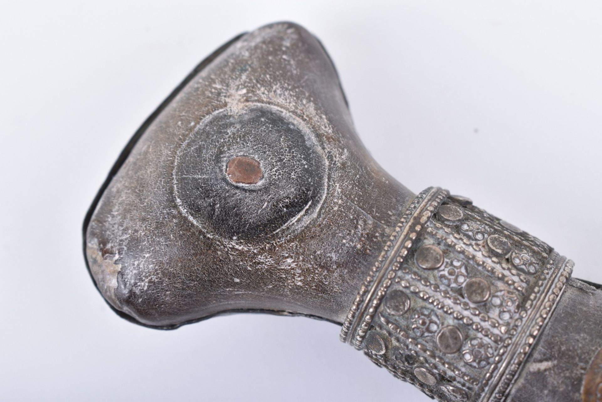 Large Arab Low-Grade Silver Mounted Dagger Jambya - Image 19 of 21