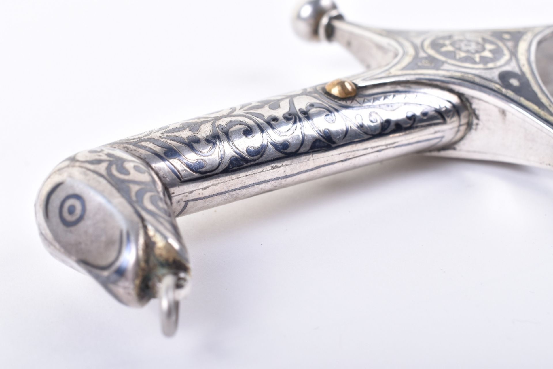 Fine Georgian Niello Silver Mounted Sword Shamshir - Image 16 of 25