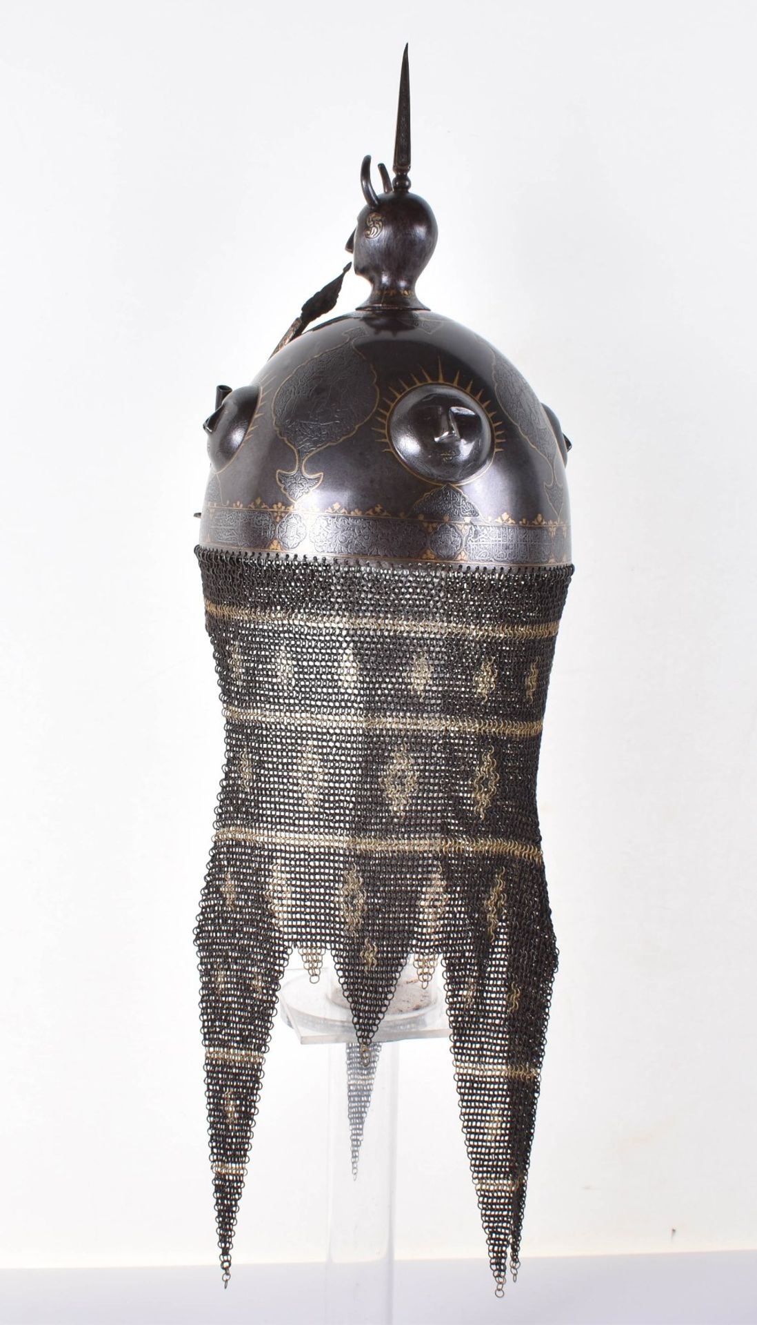 Fine Persian Helmet Khula Khud, Qjar Dynasty - Image 17 of 21