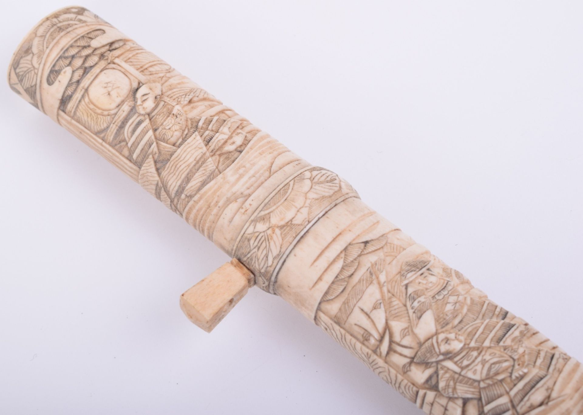 Japanese Carved Bone Sword Katana - Image 9 of 9