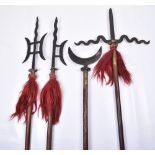 Good Set of 4 Chinese Polearms, 19th Century