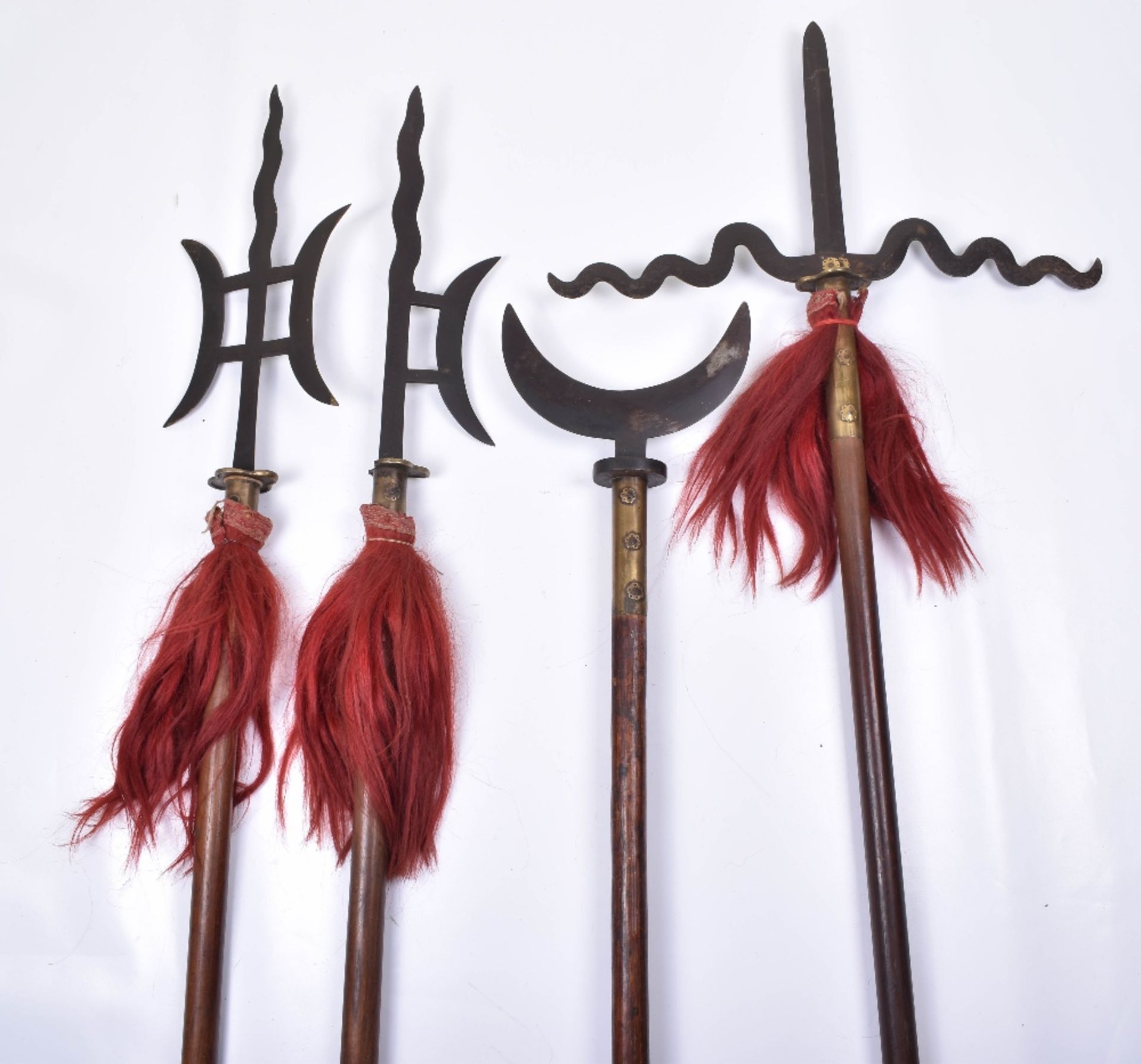 Good Set of 4 Chinese Polearms, 19th Century