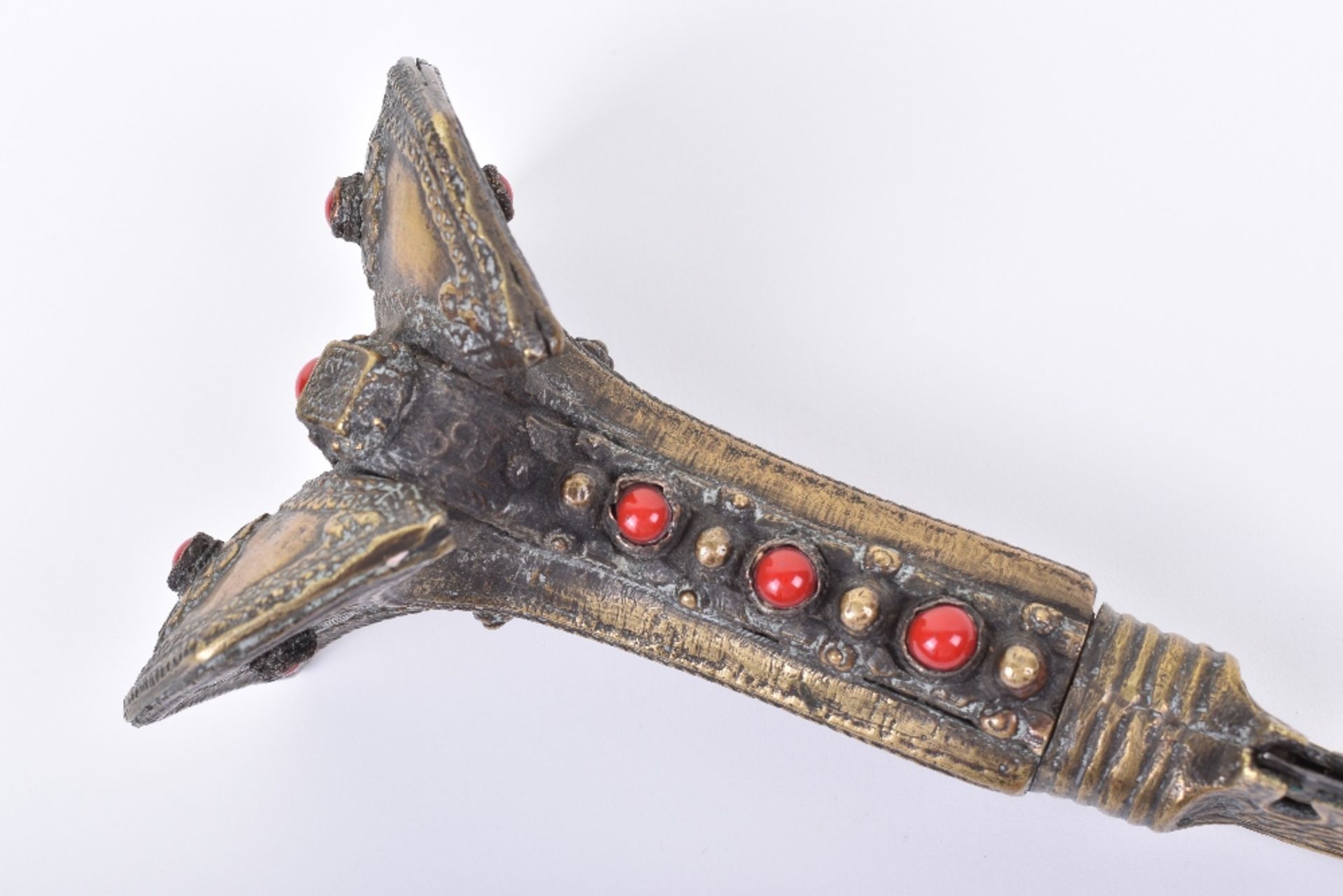 Unusual Turkish Brass Hilt Sword Yataghan - Image 6 of 25