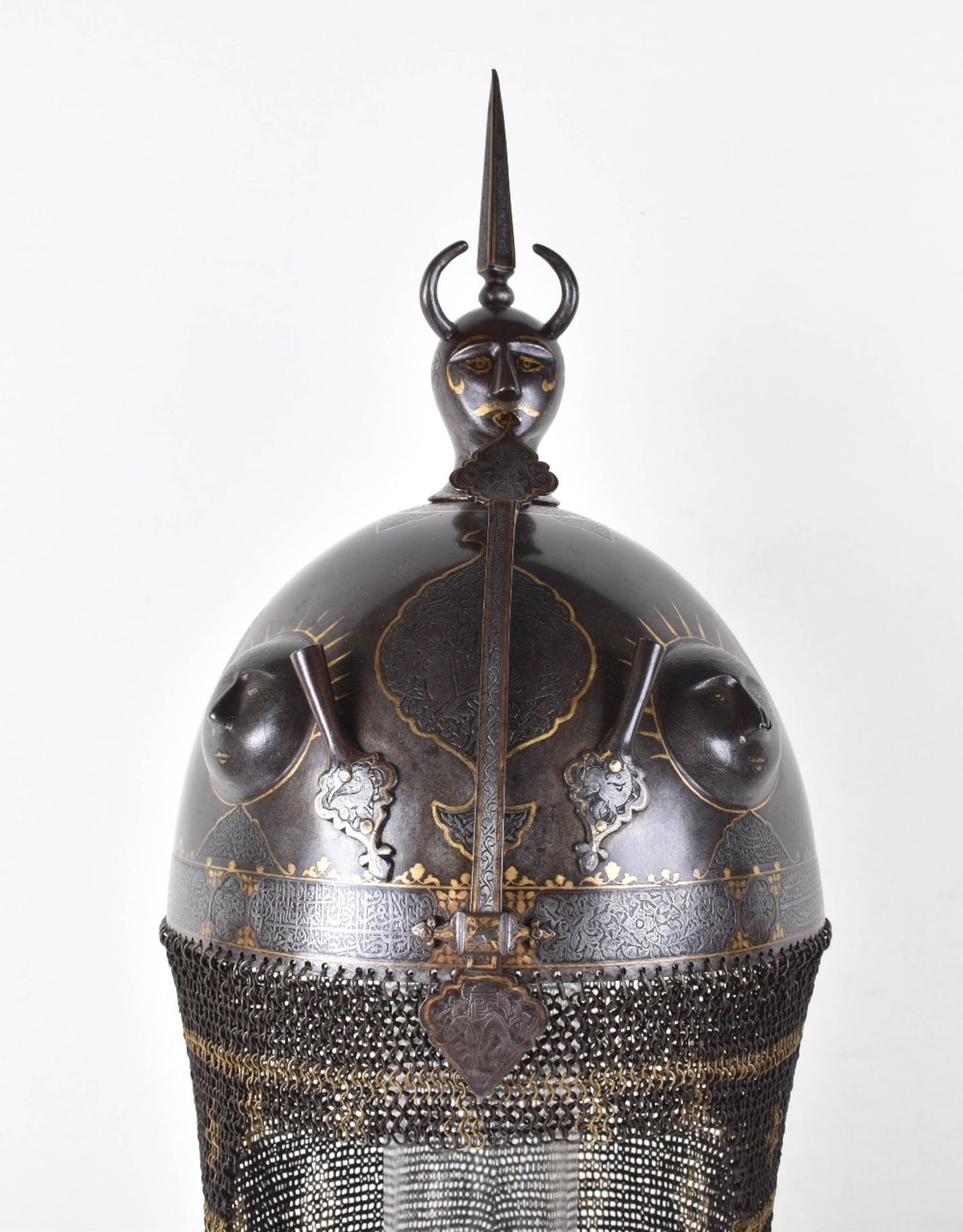 Fine Persian Helmet Khula Khud, Qjar Dynasty - Image 4 of 21