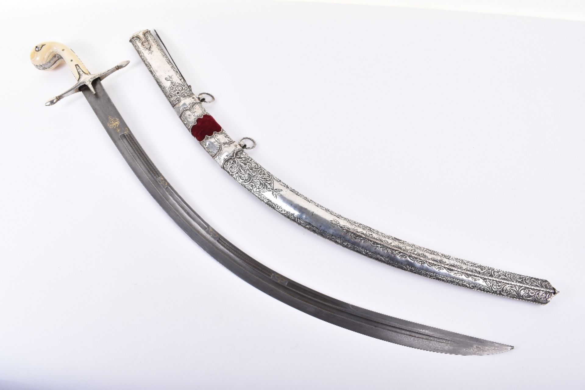 ^ Large Ottoman Silver Mounted Sword Shamshir - Image 33 of 34