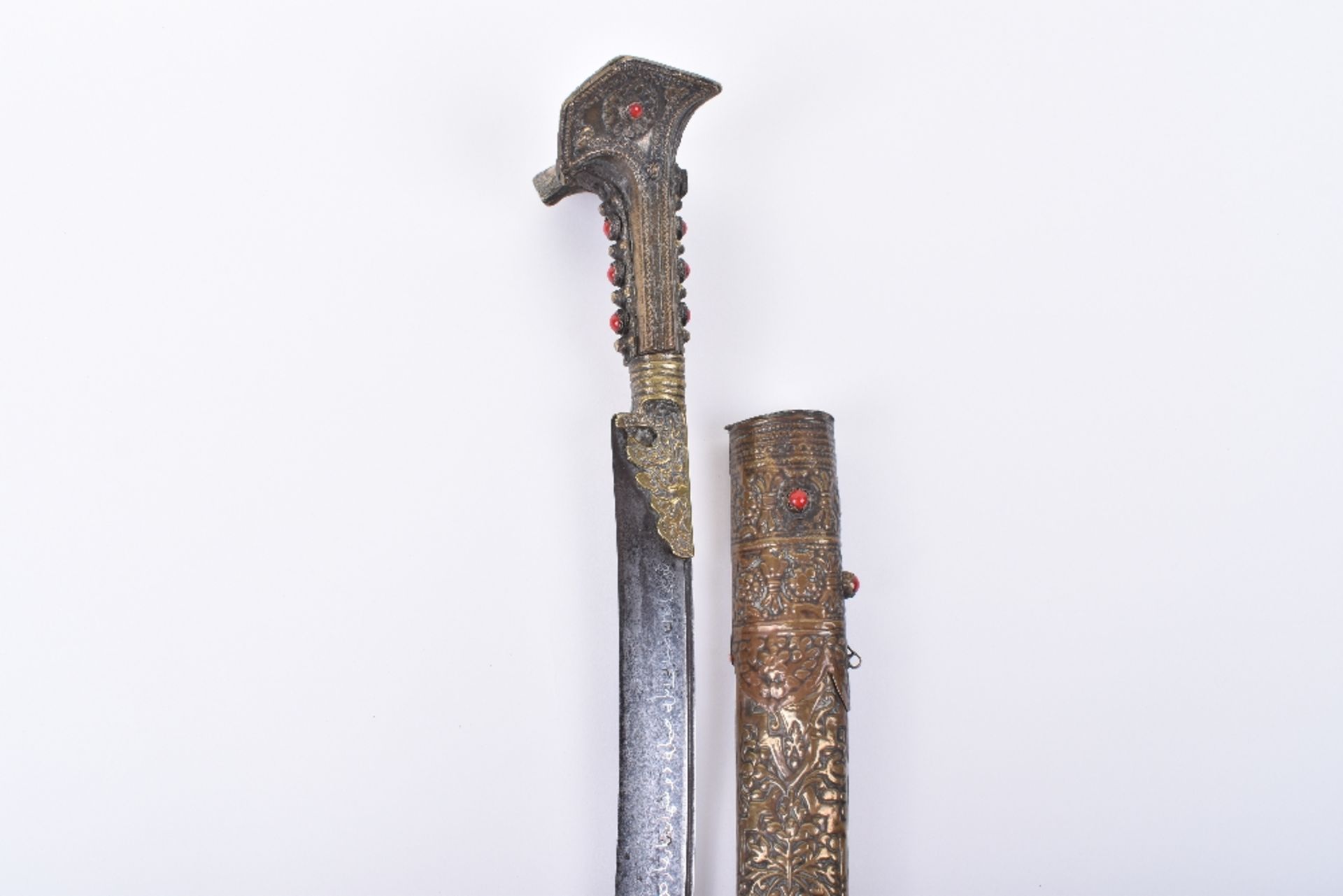 Unusual Turkish Brass Hilt Sword Yataghan - Image 2 of 25