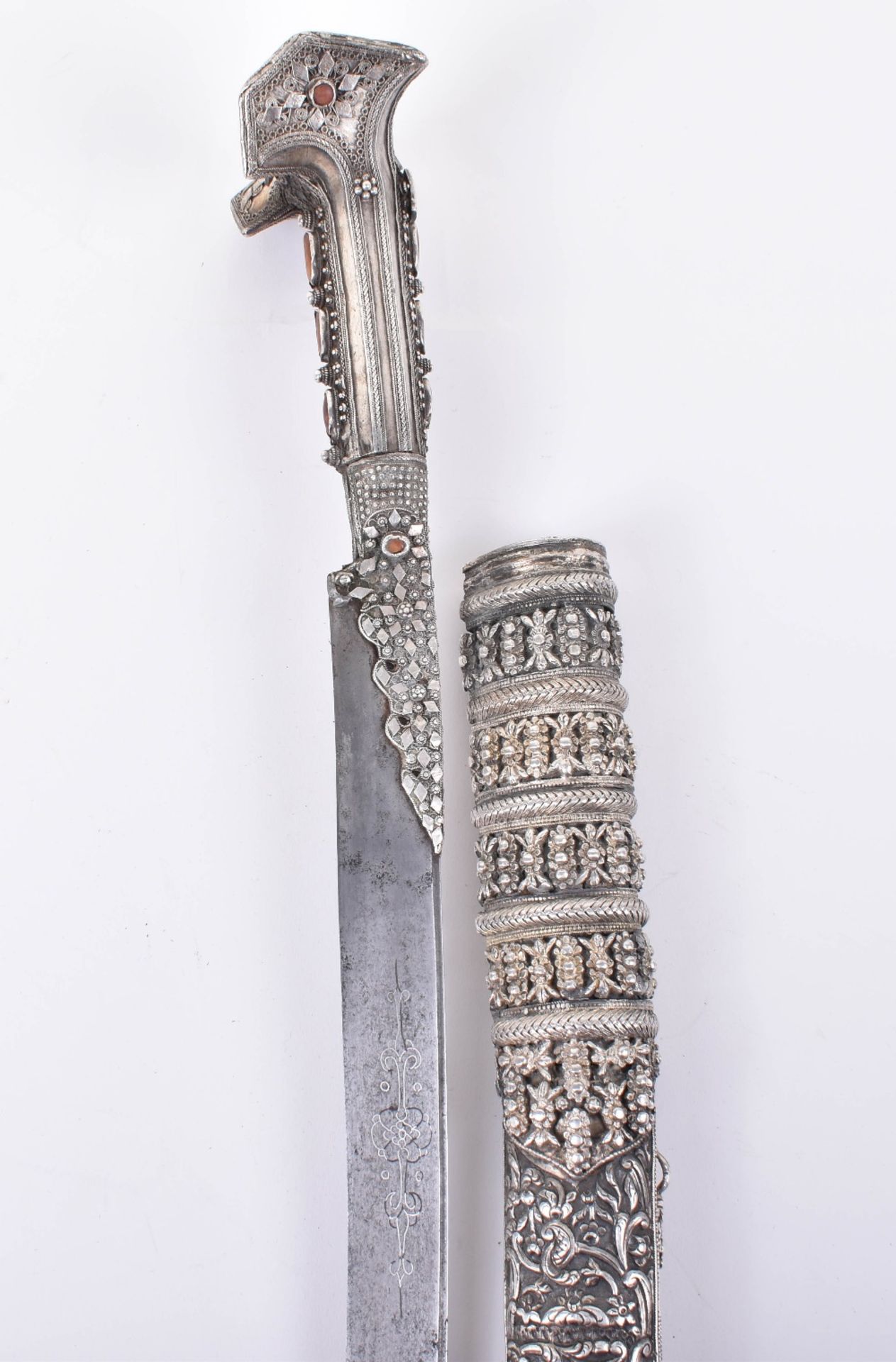 ^ Good Turkish Silver Mounted Sword Yataghan - Image 2 of 34