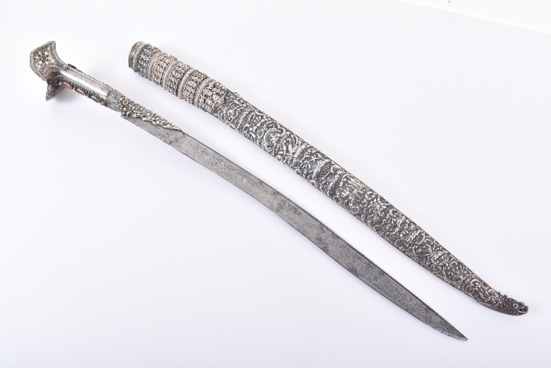 ^ Good Turkish Silver Mounted Sword Yataghan - Image 33 of 34