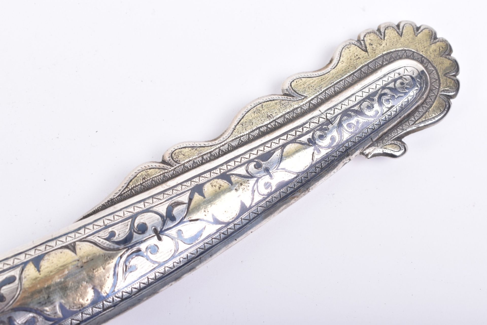 Fine Georgian Niello Silver Mounted Sword Shamshir - Image 6 of 25