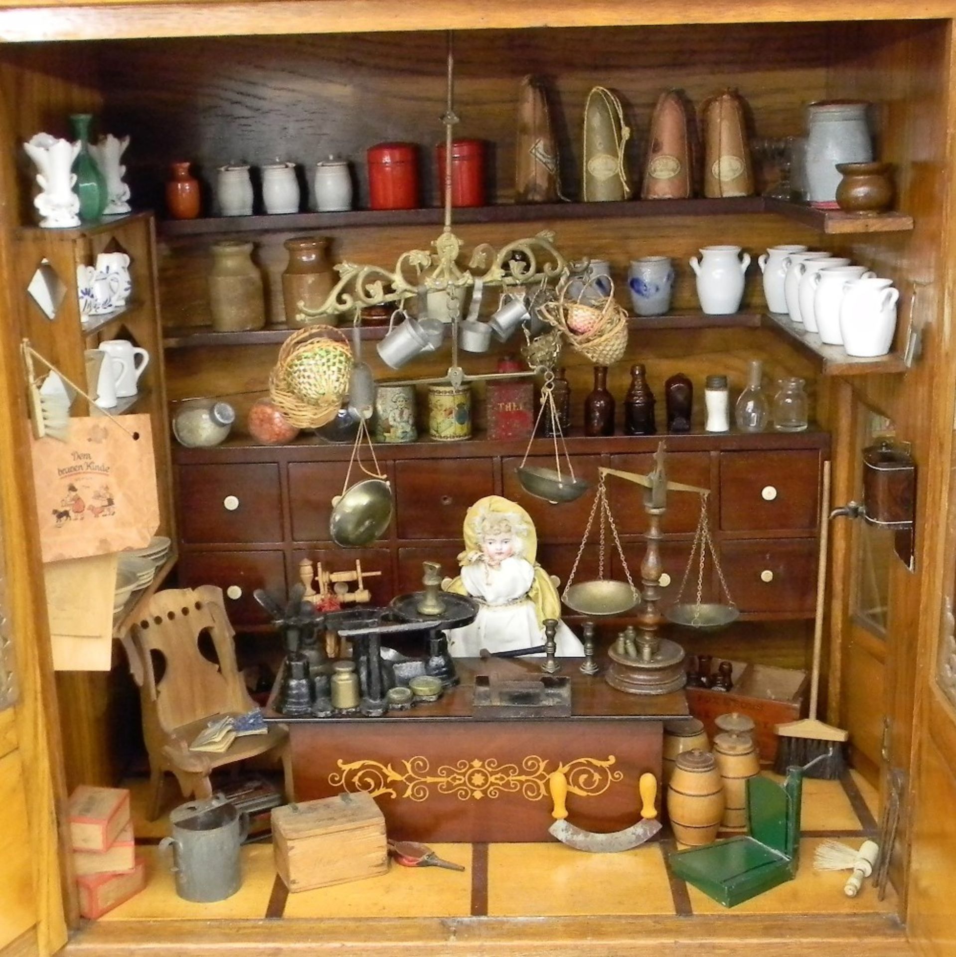 A fine wooden Grocery store, German 1890s, - Image 3 of 3