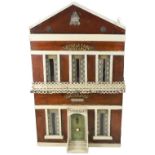 ‘Laura Villa’ small painted wooden dolls house and contents, English circa 1890,