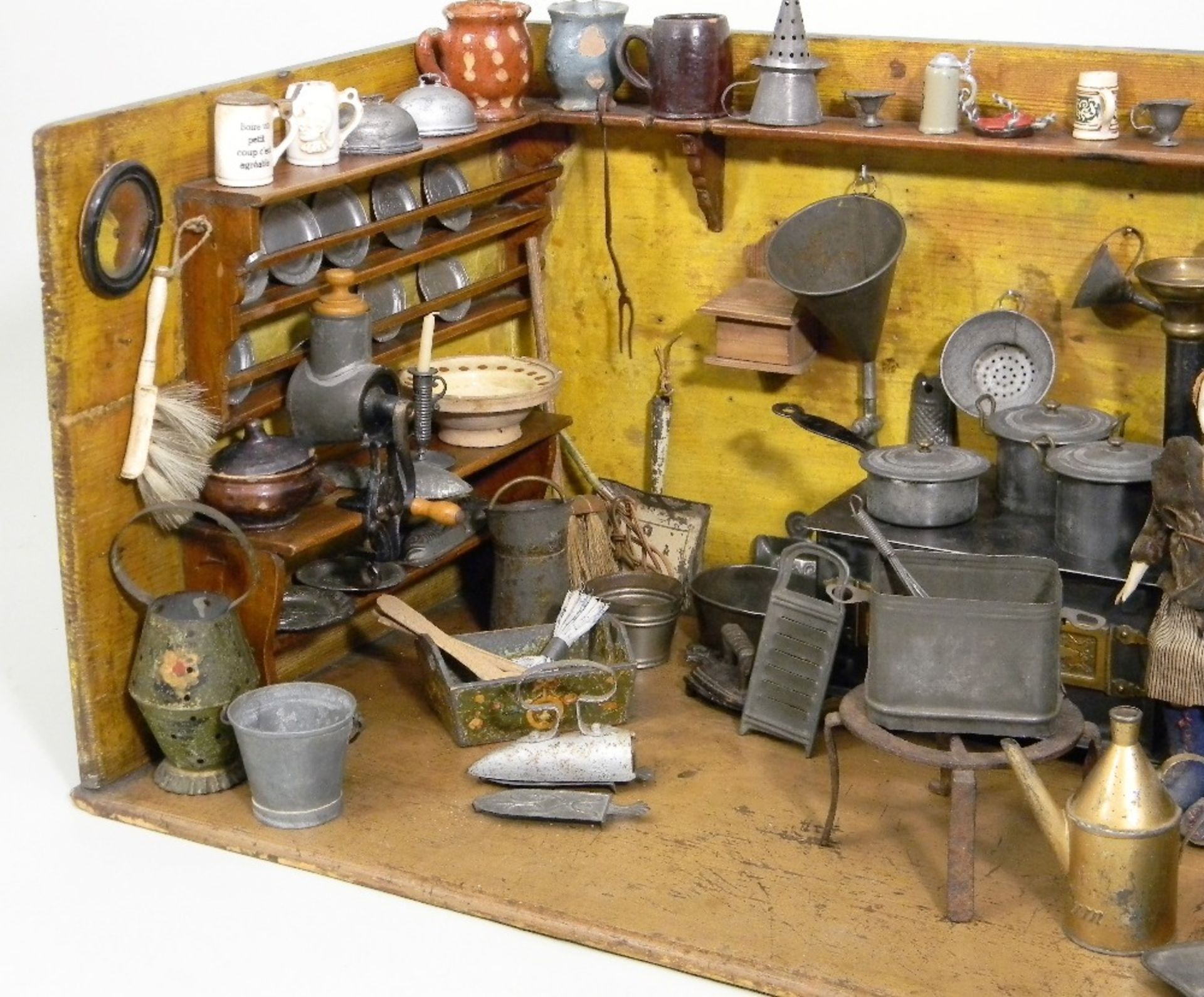 A rare miniature Nuremberg Kitchen room set, German mid 19th century, - Image 3 of 3