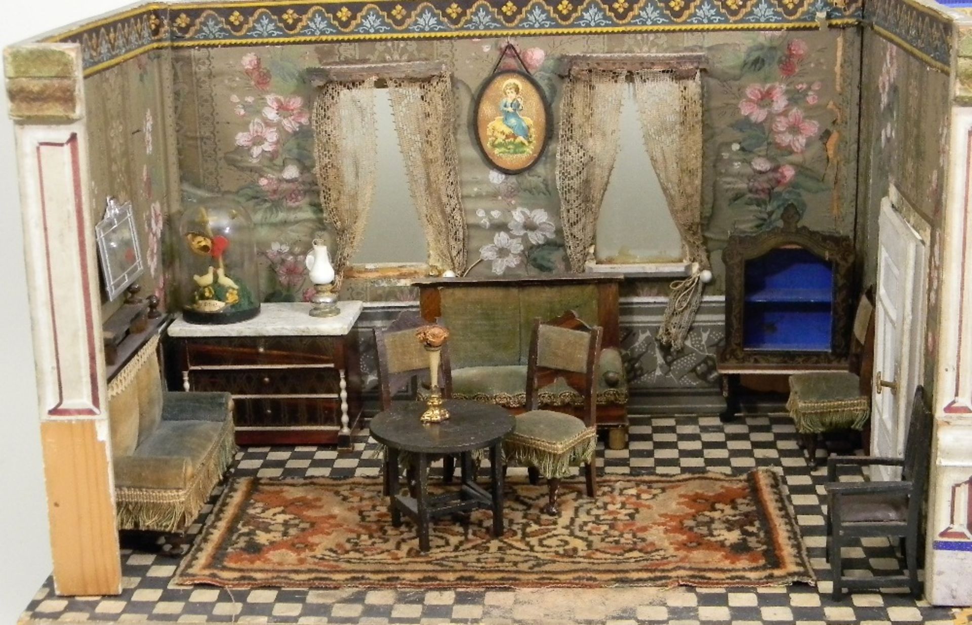 A good painted wooden German Room set, circa 1880, - Image 2 of 3