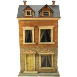 A charming Moritz Gottschalk blue roof dolls house, German circa 1890,