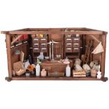 Early wooden General Store room set, German mid 19th century,