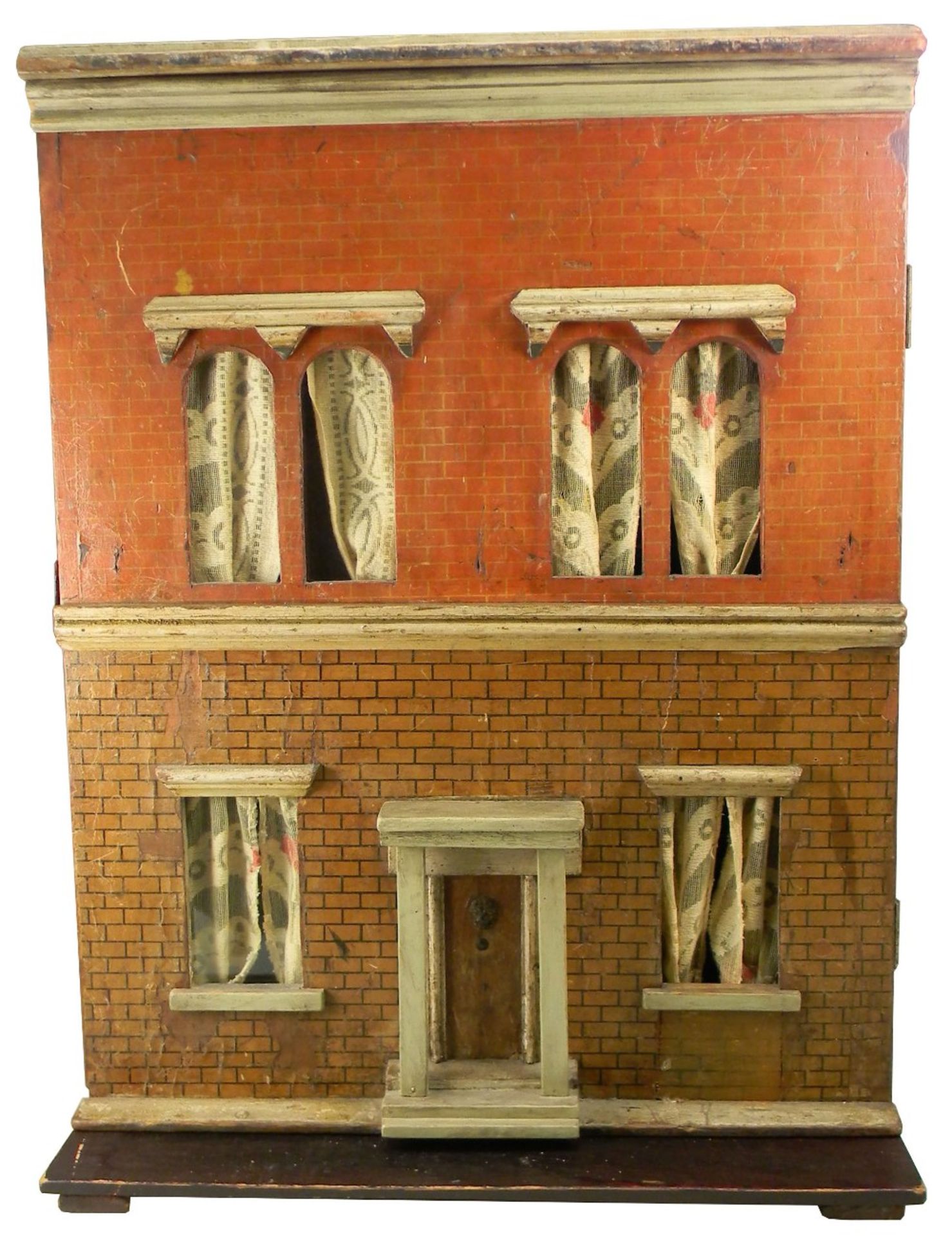 A Silber & Flemming painted wooden dolls house with contents, German circa 1880,