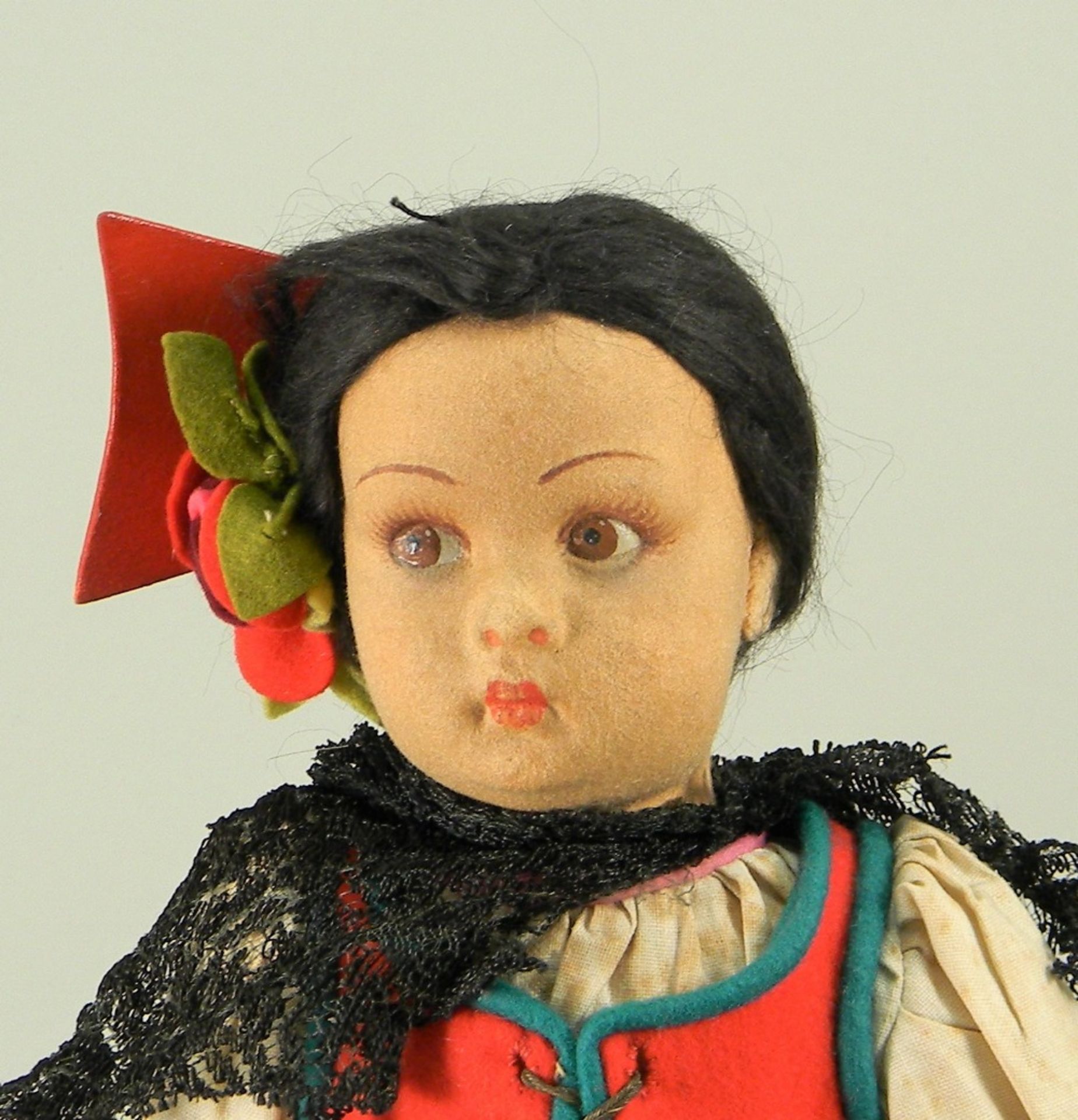 Lenci felt doll in traditional Spanish costume, Italian, circa 1930, - Image 2 of 2