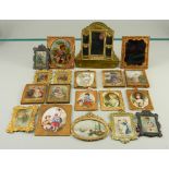 Collection of gilt metal framed pictures and mirrors, German late 19th early 20th century,