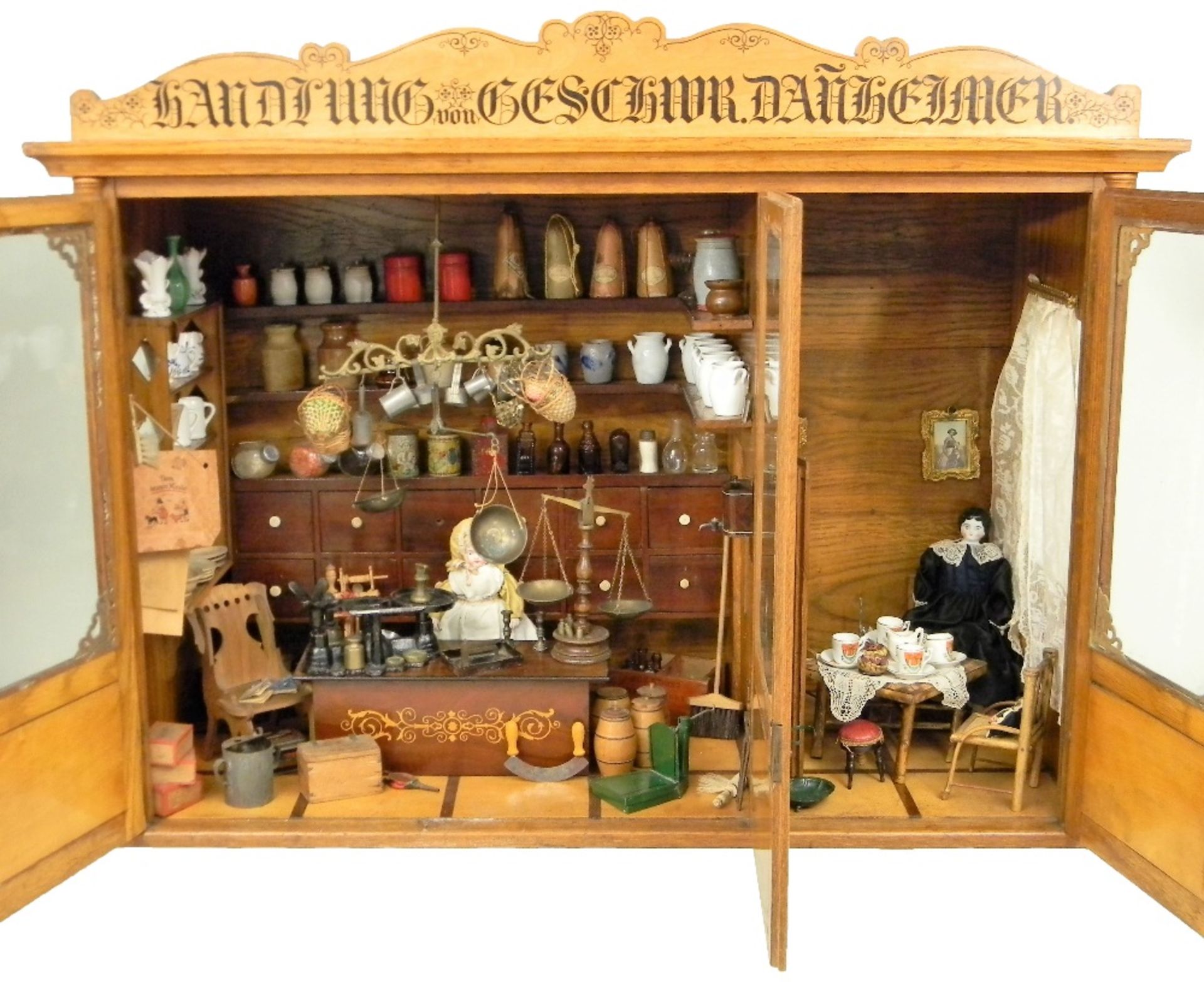 A fine wooden Grocery store, German 1890s, - Image 2 of 3