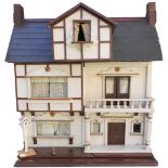 ‘Gwen Villa’ Lines Bros Ltd painted wooden dolls house similar to ‘The clock House’ model: 34, with