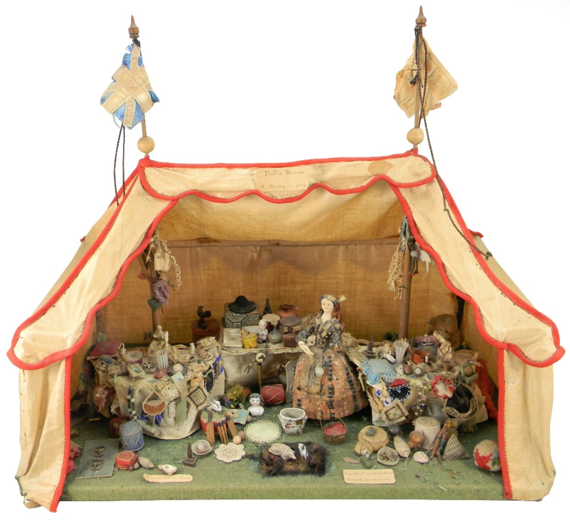 Wonderful miniature ‘Dolls Bazaar’ , English, circa 1880,