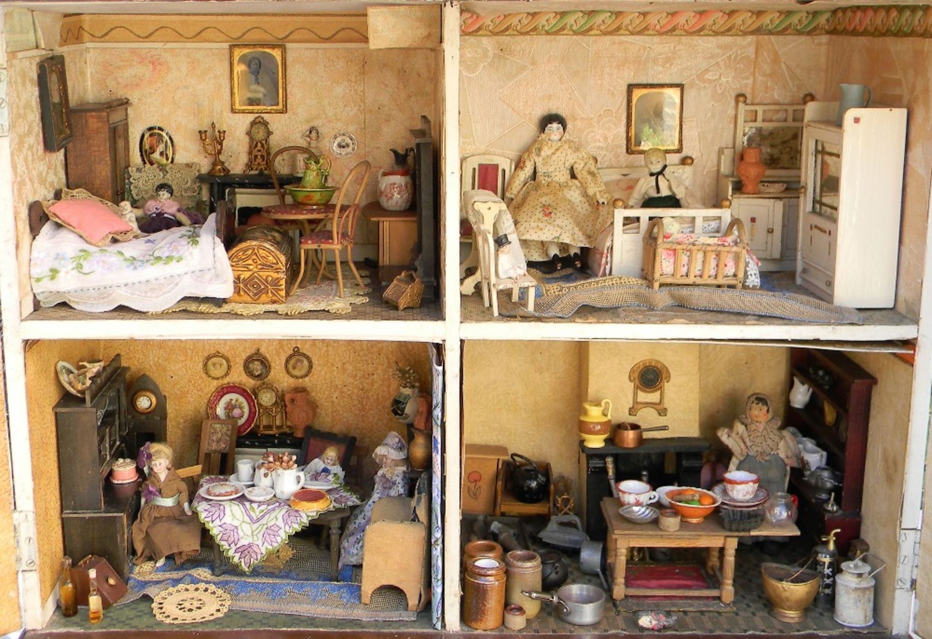 ‘Gwen Villa’ Lines Bros Ltd painted wooden dolls house similar to ‘The clock House’ model: 34, with - Image 2 of 2