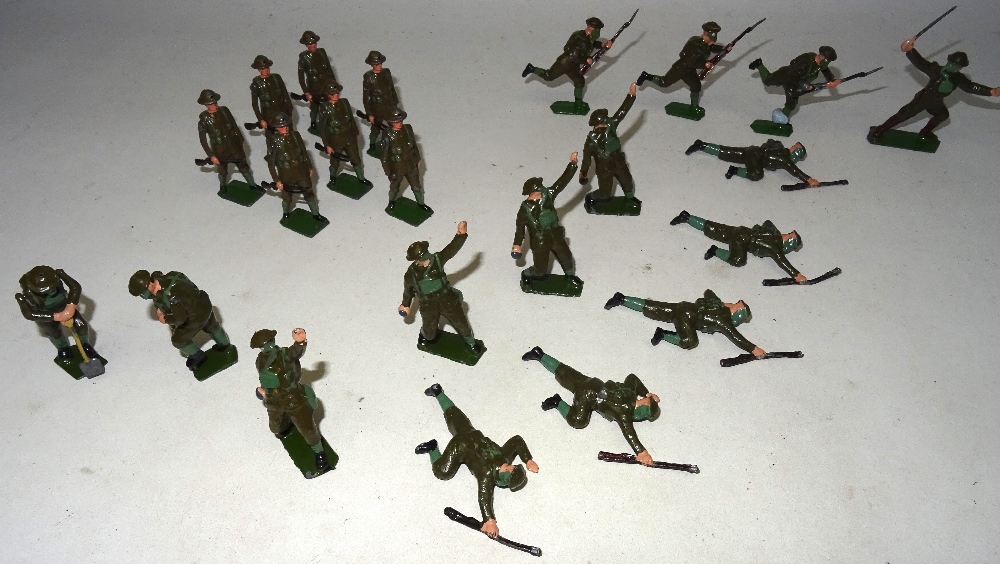 Britains set 195, British Infantry in steel helmets - Image 6 of 6