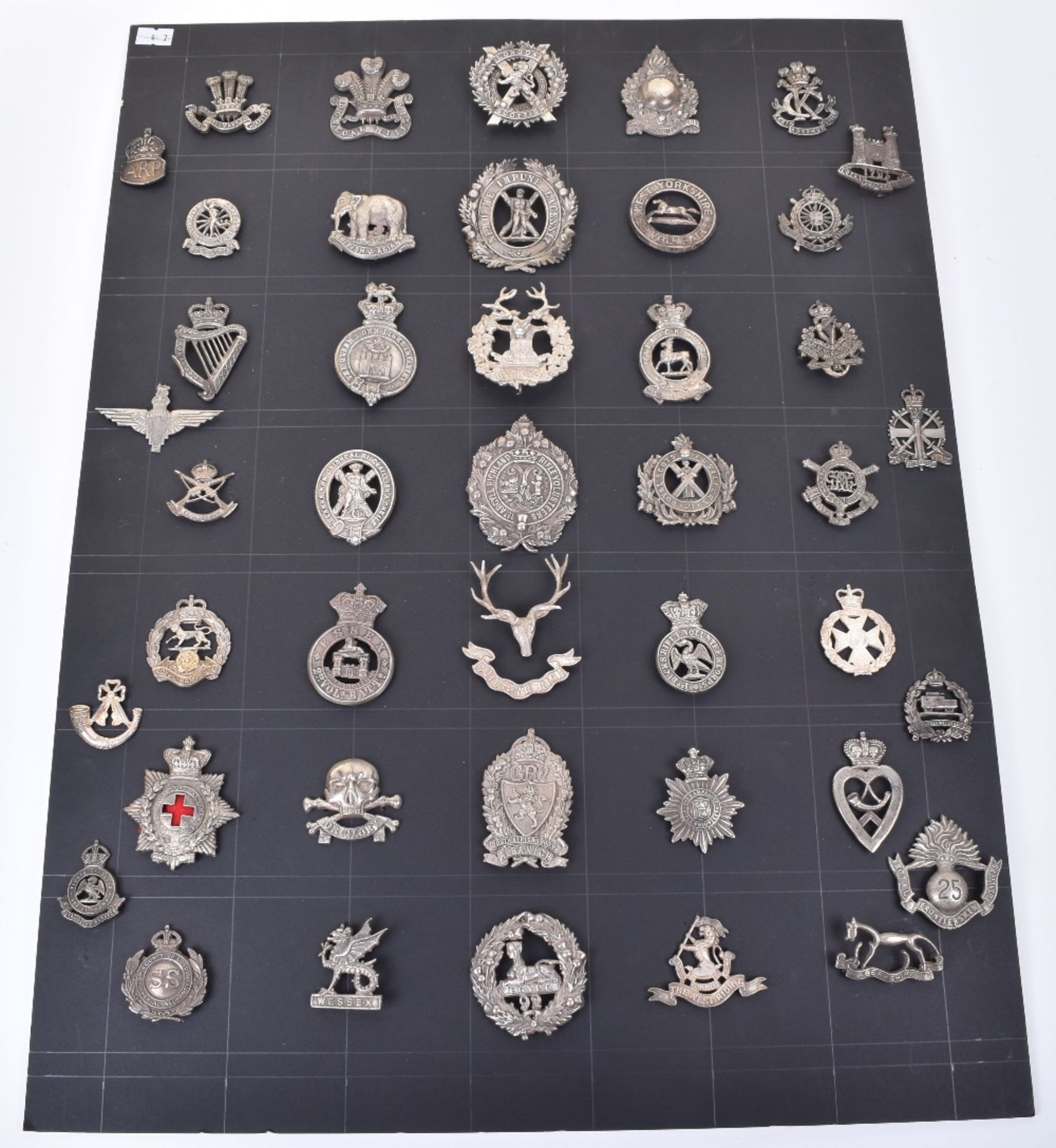 Military White Metal Badges