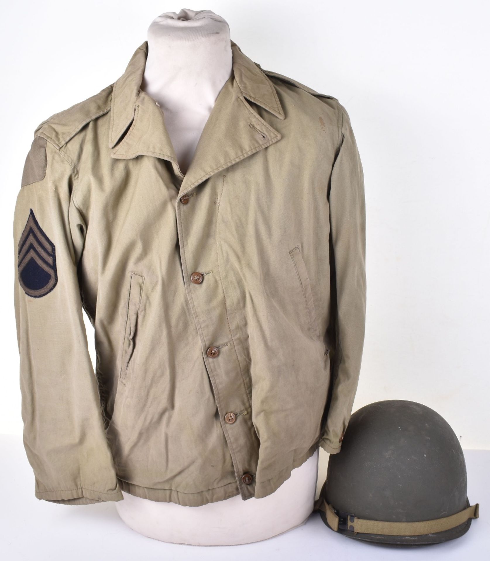 WW2 US Jacket and Helmet - Image 4 of 5