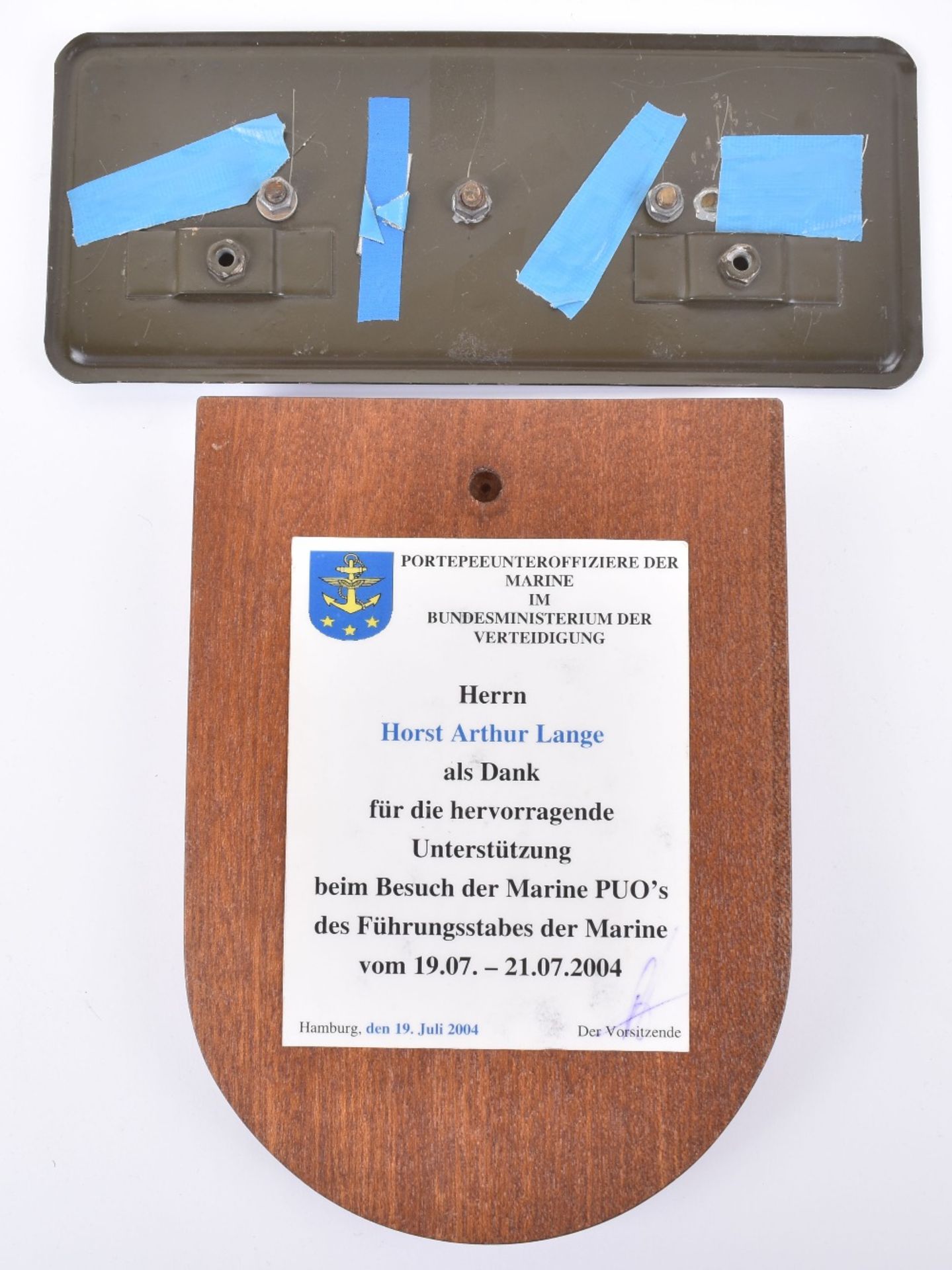 Military Plaque and Car Badge - Image 2 of 2