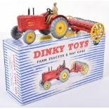 Dinky Toys 27AK Farm Tractor & Hay Rake