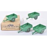 Dinky Toys Four 27M Land-Rover Trailers in Trade Box