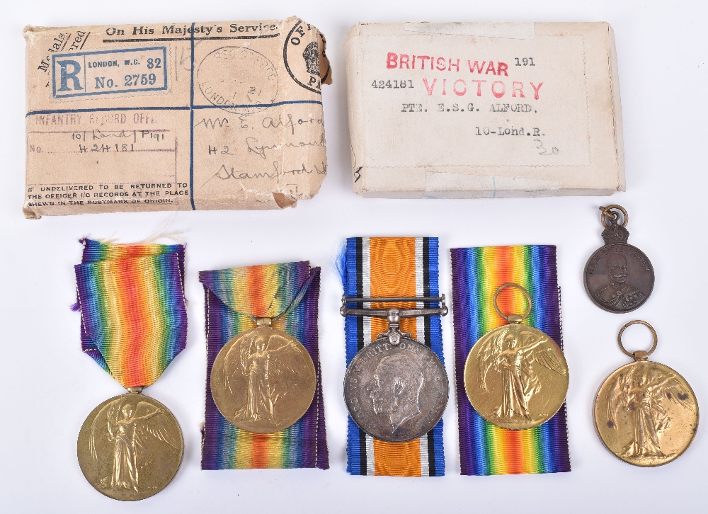 Great War Medal Pair 10th London Regiment