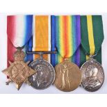 1914-15 Star Medal Trio and Territorial Force Efficiency Medal 10th London Regiment