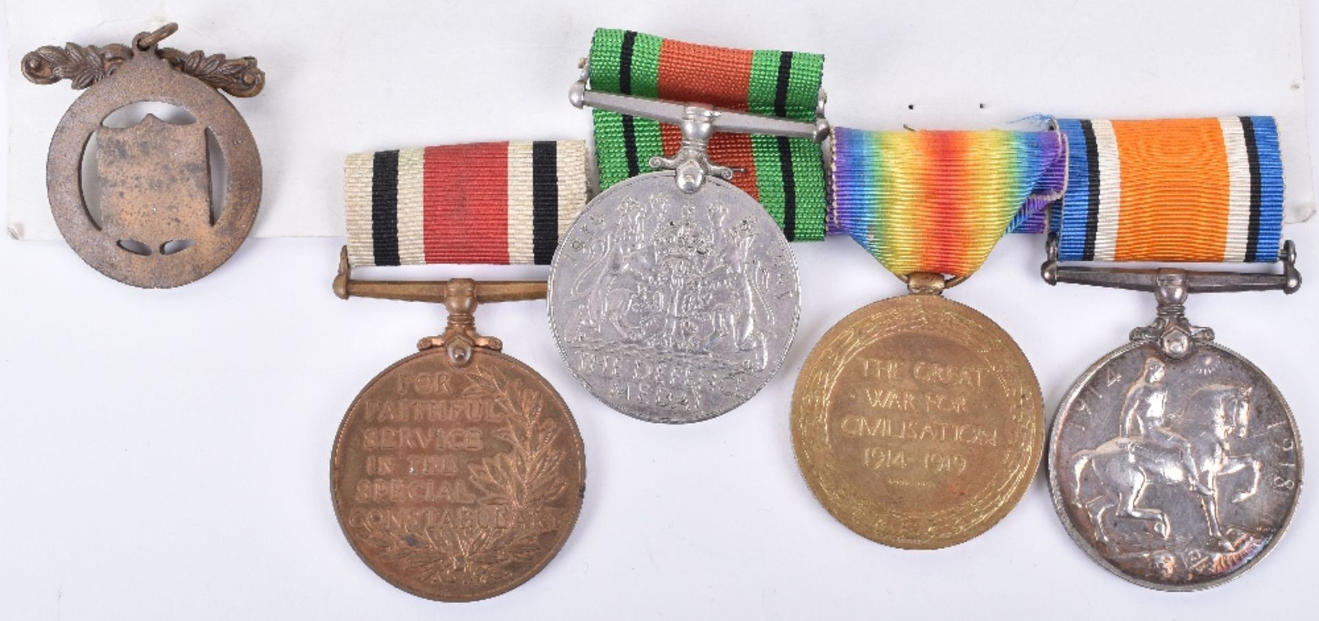 Great War and Special Constabulary Medal Group of Five, Late 10th London Regiment - Image 5 of 5