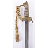 British Post 1902 Royal Navy Officers Dress Sword