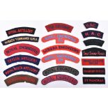 Selection of Cloth Shoulder Titles of Royal Artillery and Royal Engineers Interest