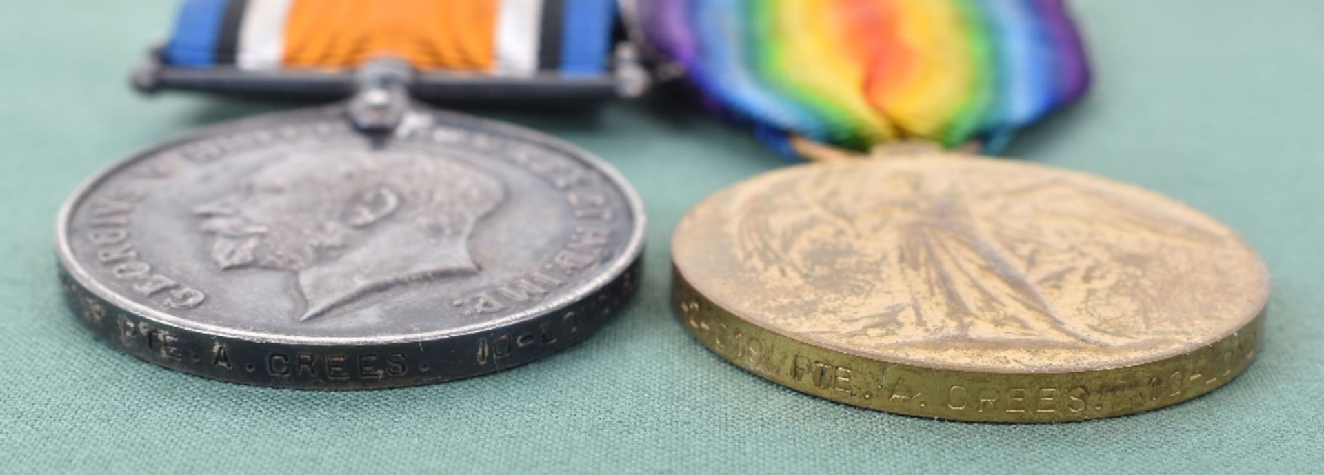 Great War Casualty Medal Pair and Memorial Plaque 10th London and Labour Corps - Image 6 of 7