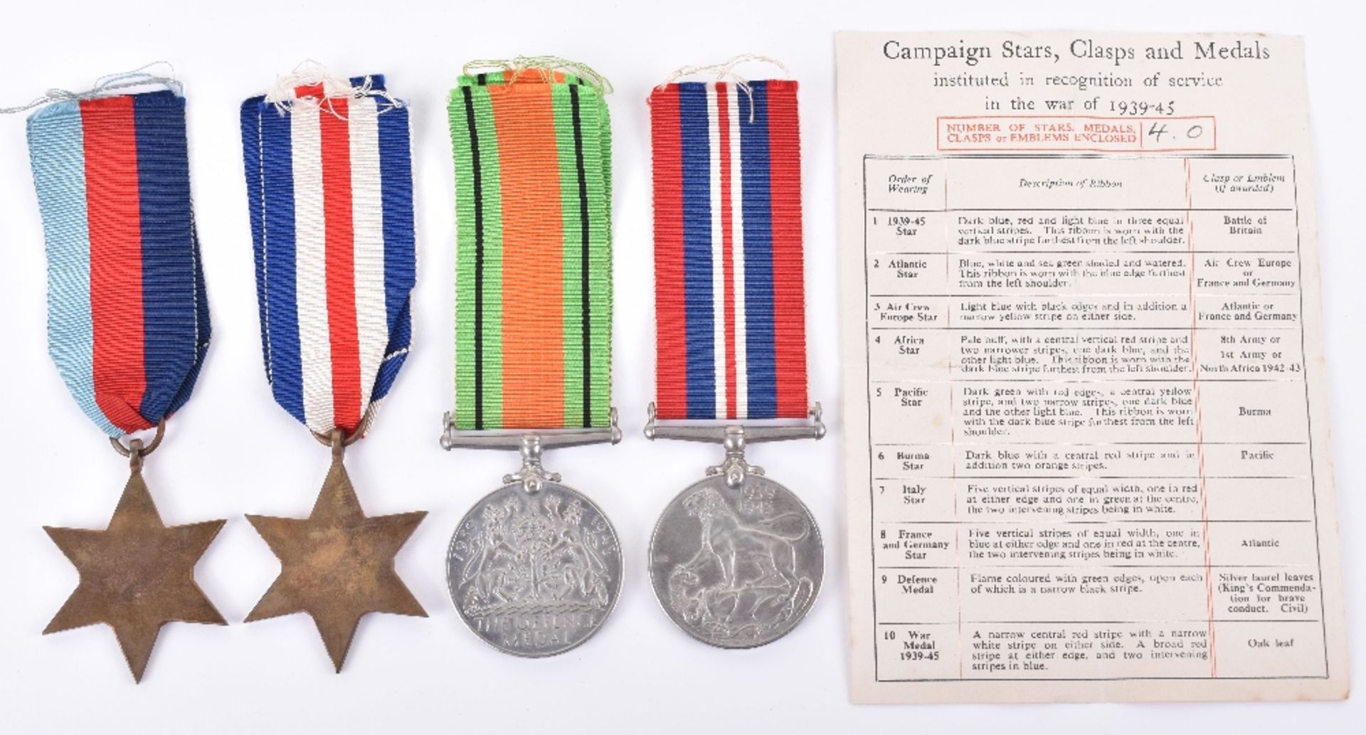 WW2 British North West Europe Campaign Medal Group of Four - Image 3 of 4