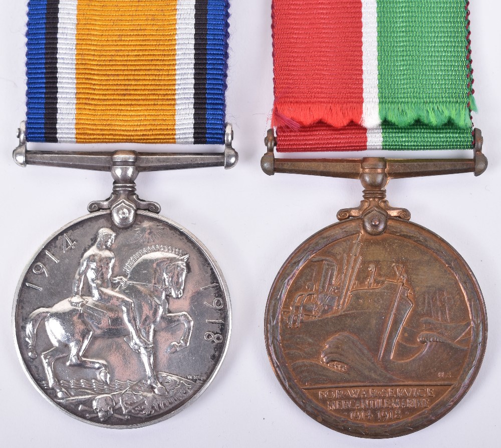 WW1 Mercantile Marine Medal Pair to Master of the Merchant Ship “Prosper” - Image 7 of 9