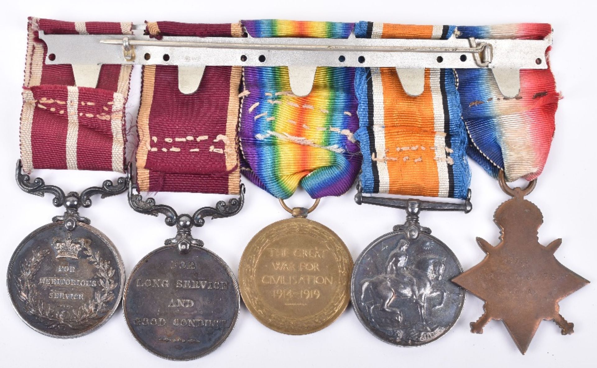 Rare Great War East Africa Campaign Meritorious Service Medal (M.S.M) Group of Five Royal Garrison A - Image 4 of 4