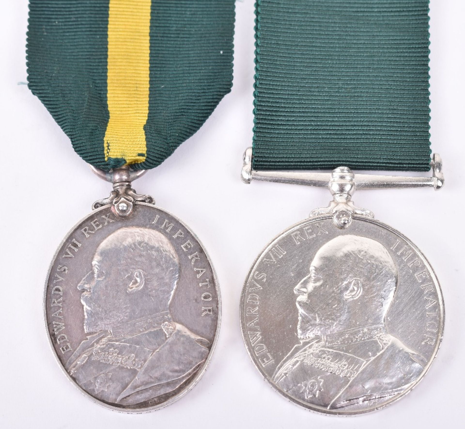 Edward VII Territorial Force Efficiency Medal and Volunteer Force Long Service Medal, 10th London Re