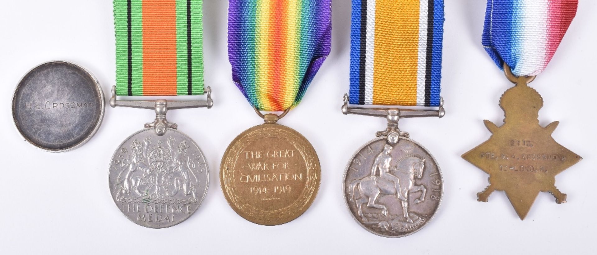 Great War and WW2 Home Guard Medal Group of Four - Image 3 of 3