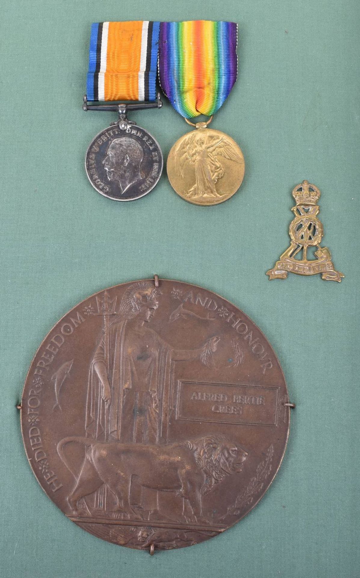 Great War Casualty Medal Pair and Memorial Plaque 10th London and Labour Corps